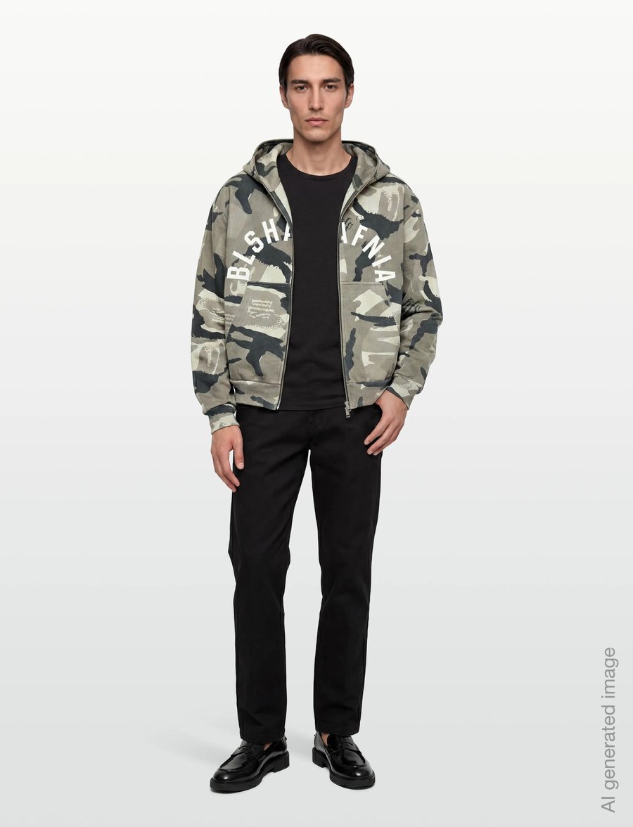 BLS Hafnia - DPM Zip Hoodie - kapuzenpullover - grey camo - 0