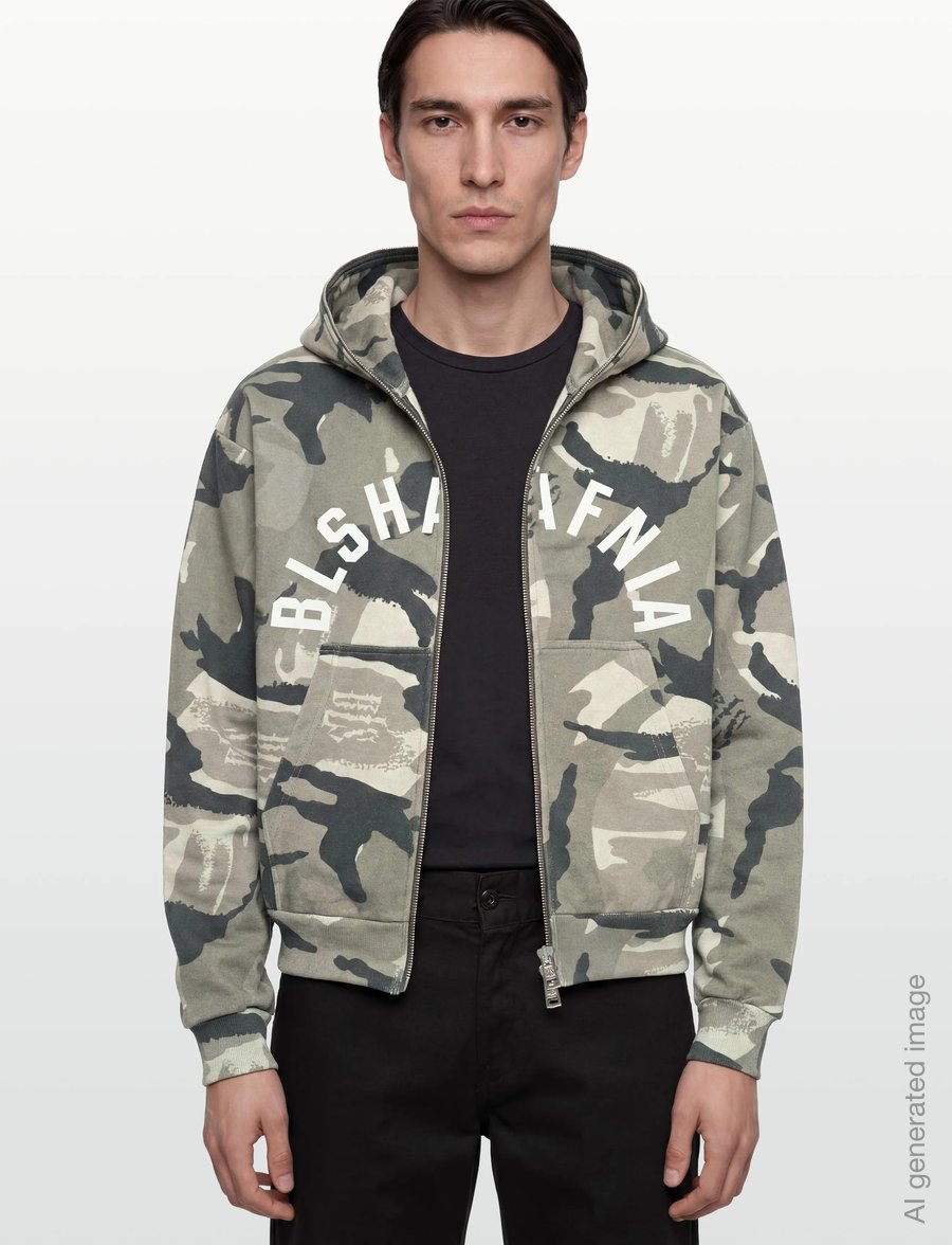 BLS Hafnia - DPM Zip Hoodie - kapuzenpullover - grey camo - 3