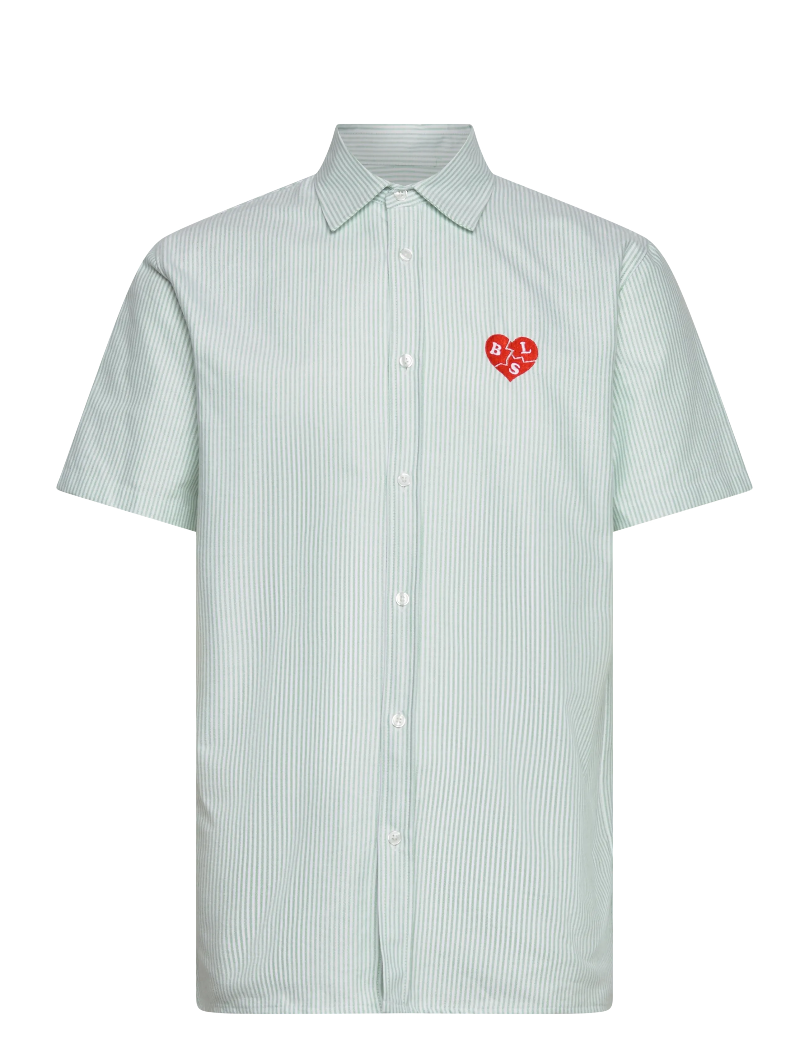 BLS Hafnia I Heart Oxford - Kortärmade skjortor - GREEN/WHITE / green