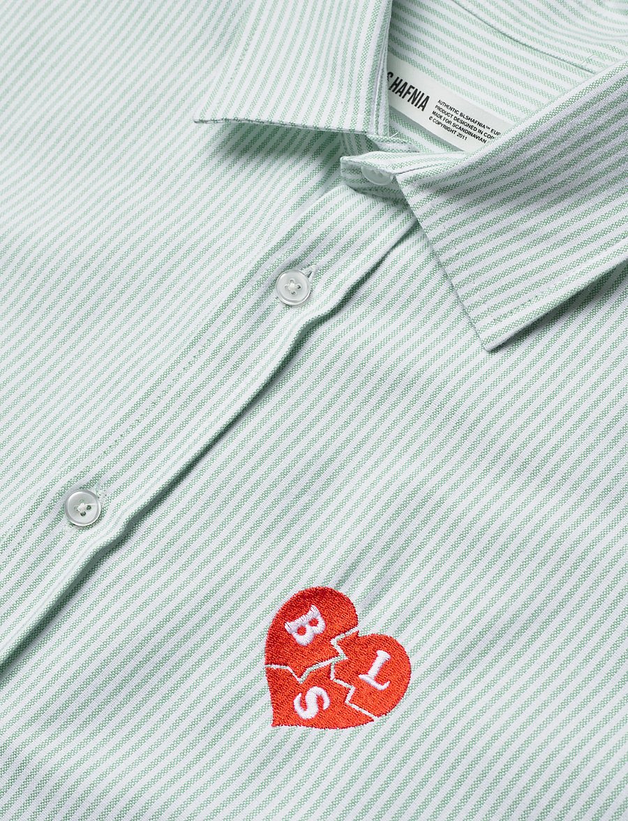 BLS Hafnia - I Heart Oxford - oxford skjorter - green/white - 3
