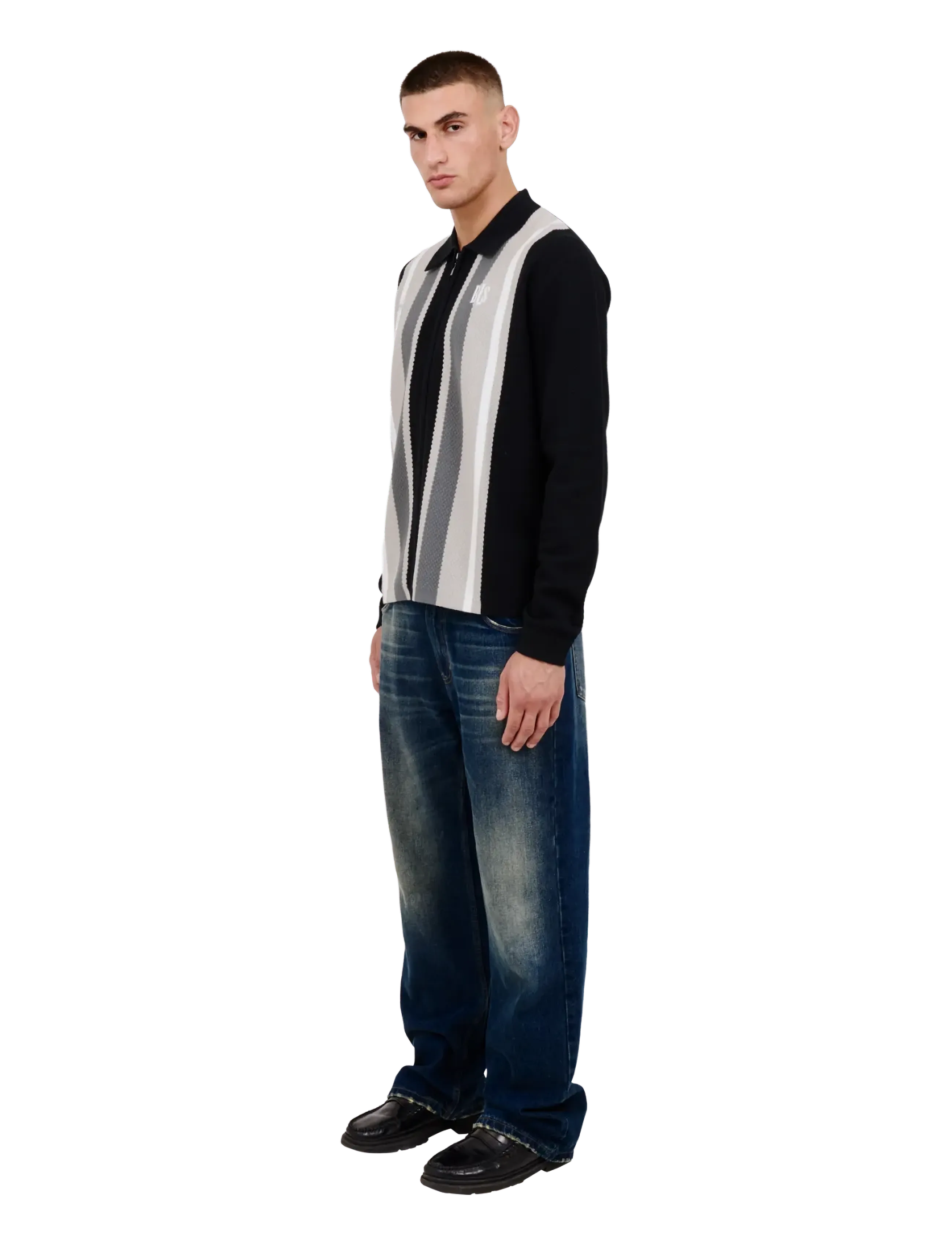 BLS Hafnia - Sicilia LS Polo - long-sleeved knitted polos - black - 3