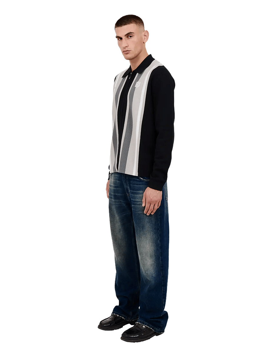 BLS Hafnia - Sicilia LS Polo - long-sleeved knitted polos - black - 3