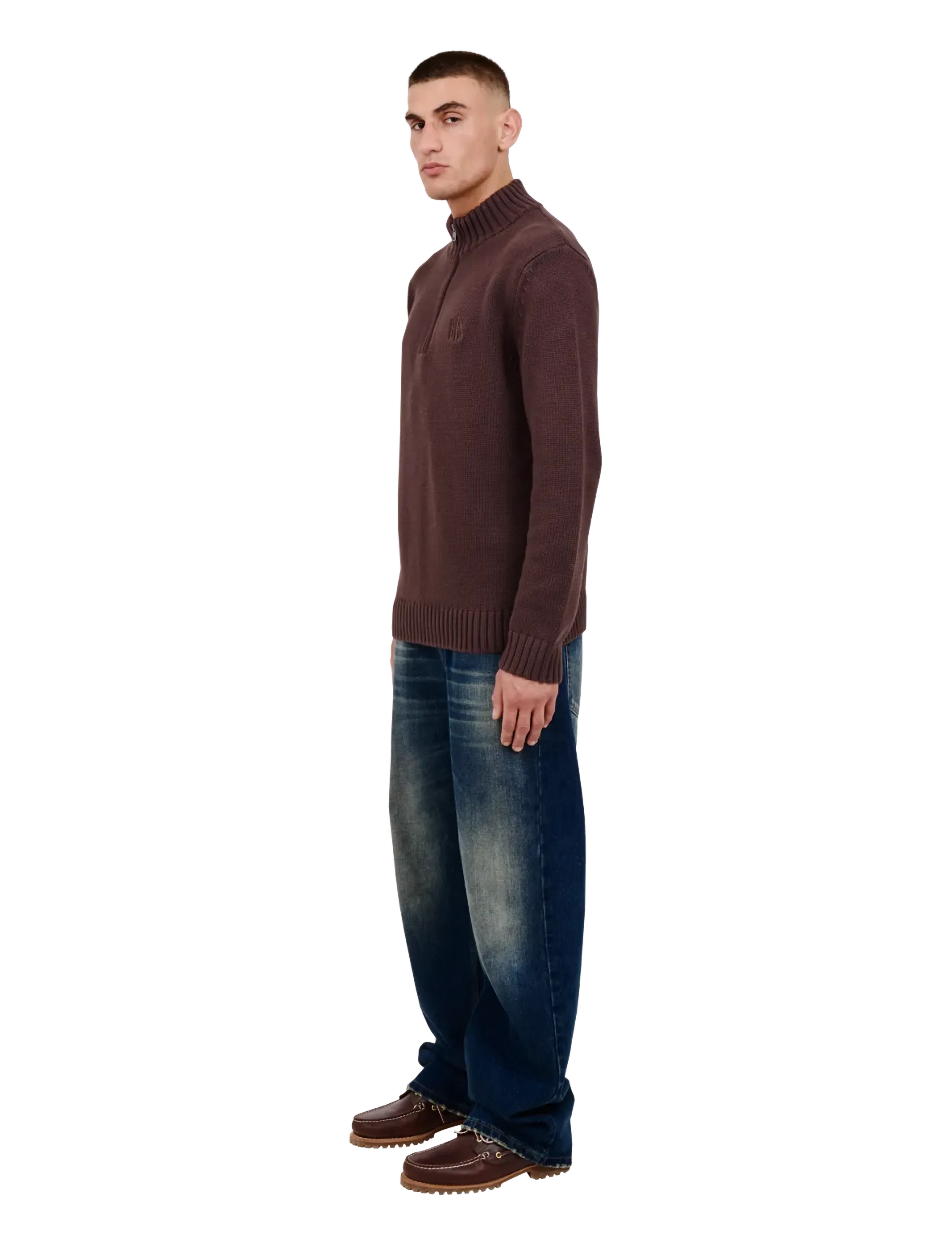 BLS Hafnia - Emmet Half Zip - half zip jumpers - brown - 3