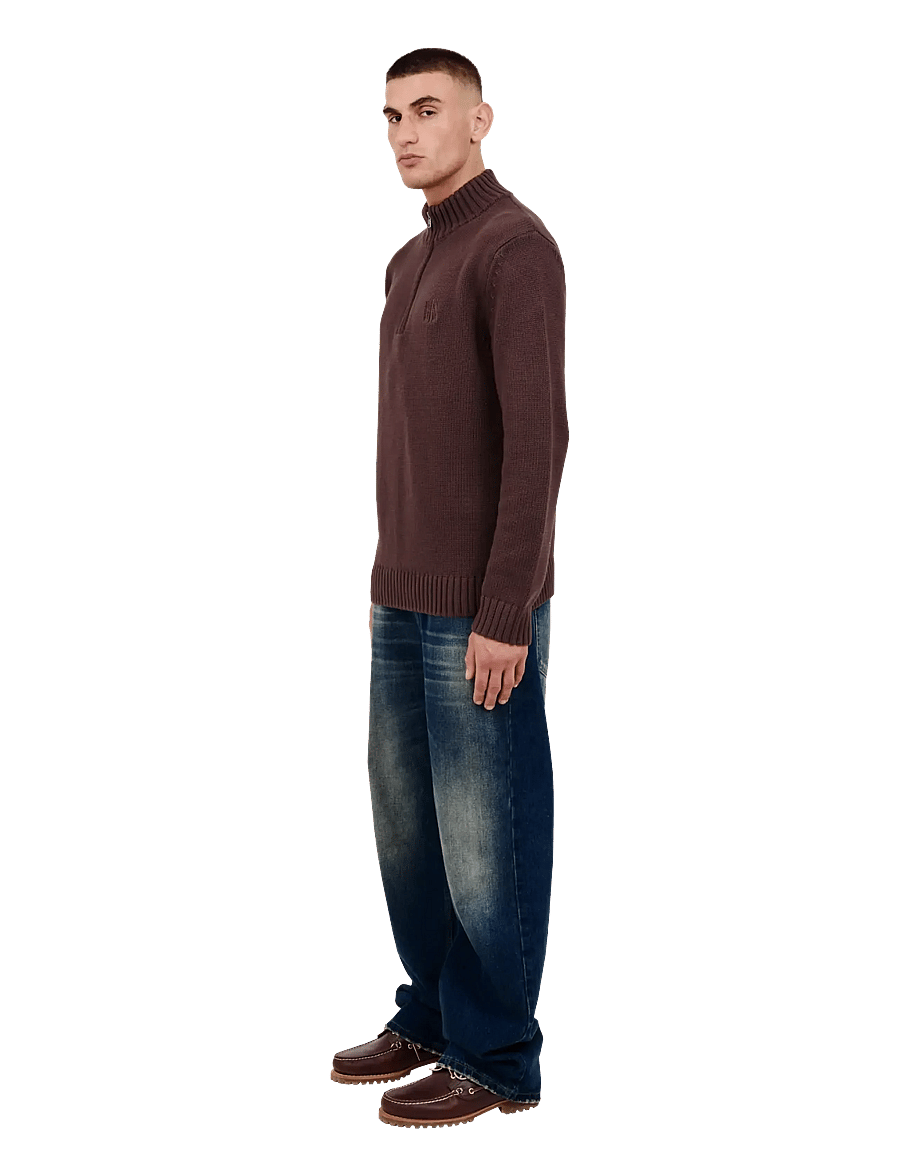 BLS Hafnia - Emmet Half Zip - half zip jumpers - brown - 3