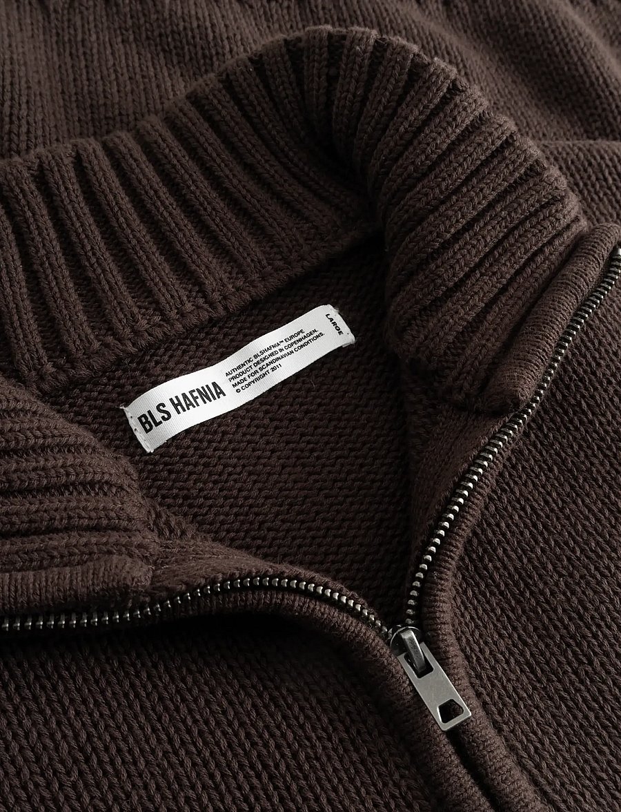 BLS Hafnia - Emmet Half Zip - half zip jumpers - brown - 4
