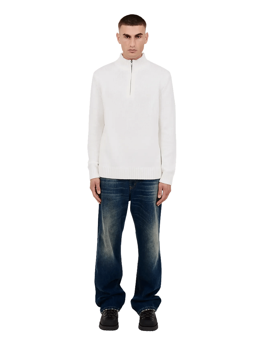 BLS Hafnia - Emmet Half Zip - half zip jumpers - off white - 0