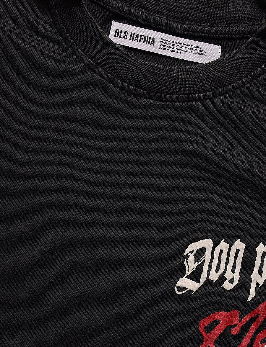 BLS Hafnia - Dog Pound Washed T-shirt - kurzärmelige t-shirts - black - 3