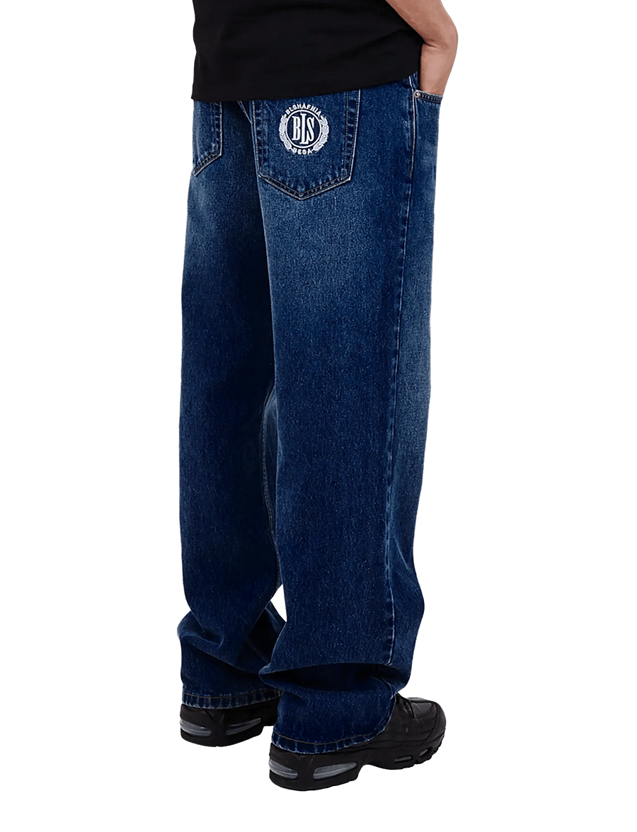BLS Hafnia - Block League Jeans - loose jeans - marble dark blue - 5