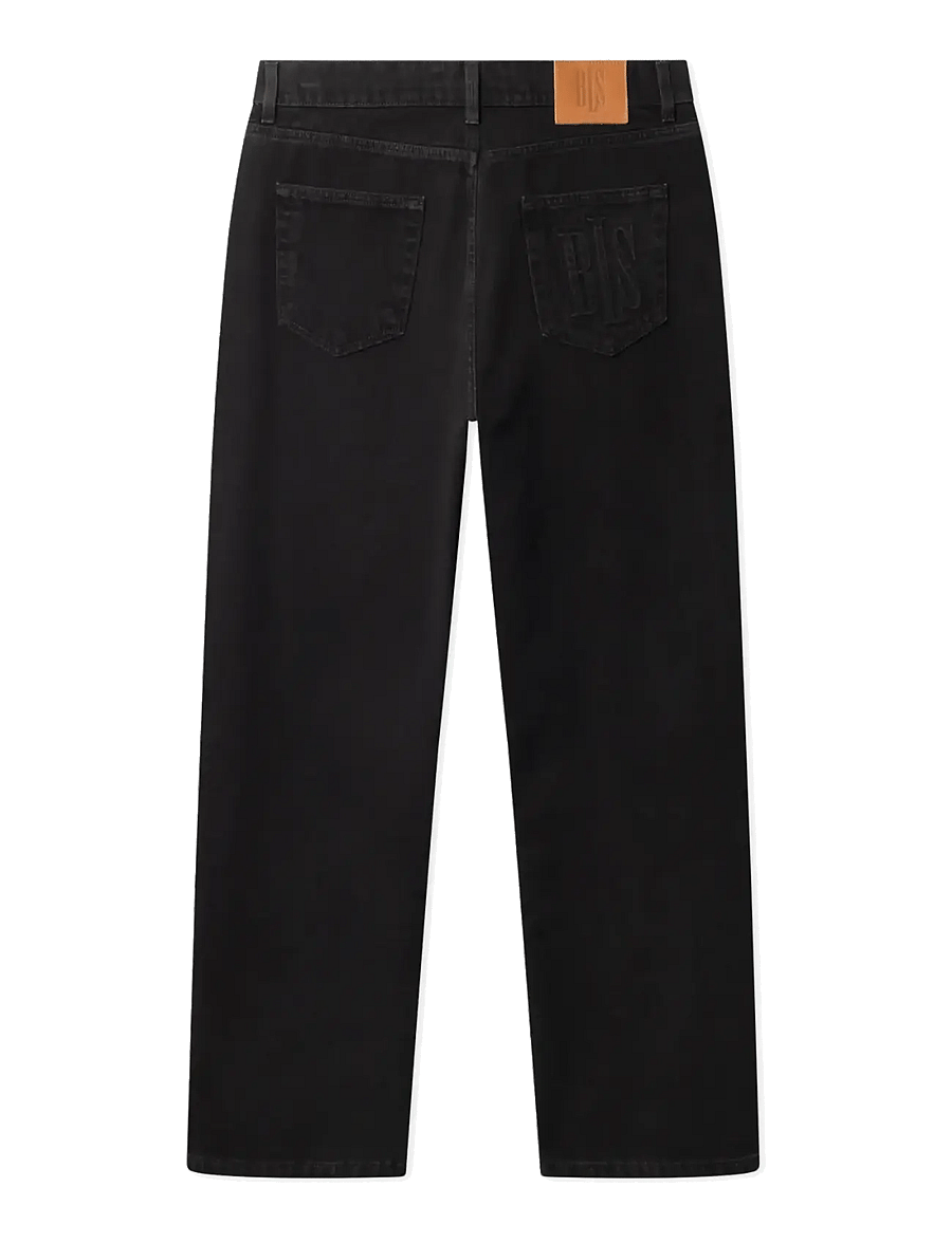 BLS Hafnia - Embossed Jeans - alt laienevad teksad - black - 1