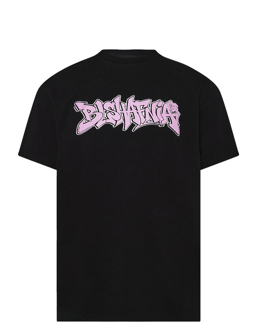 BLS Hafnia - Graffiti T-shirt - kurzärmelige t-shirts - black/pink - 1