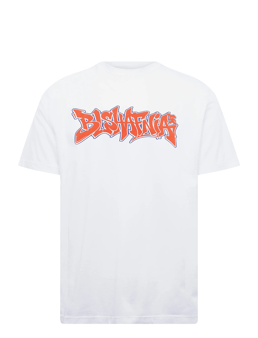 BLS Hafnia - Graffiti T-shirt - kurzärmelige t-shirts - white/orange - 1
