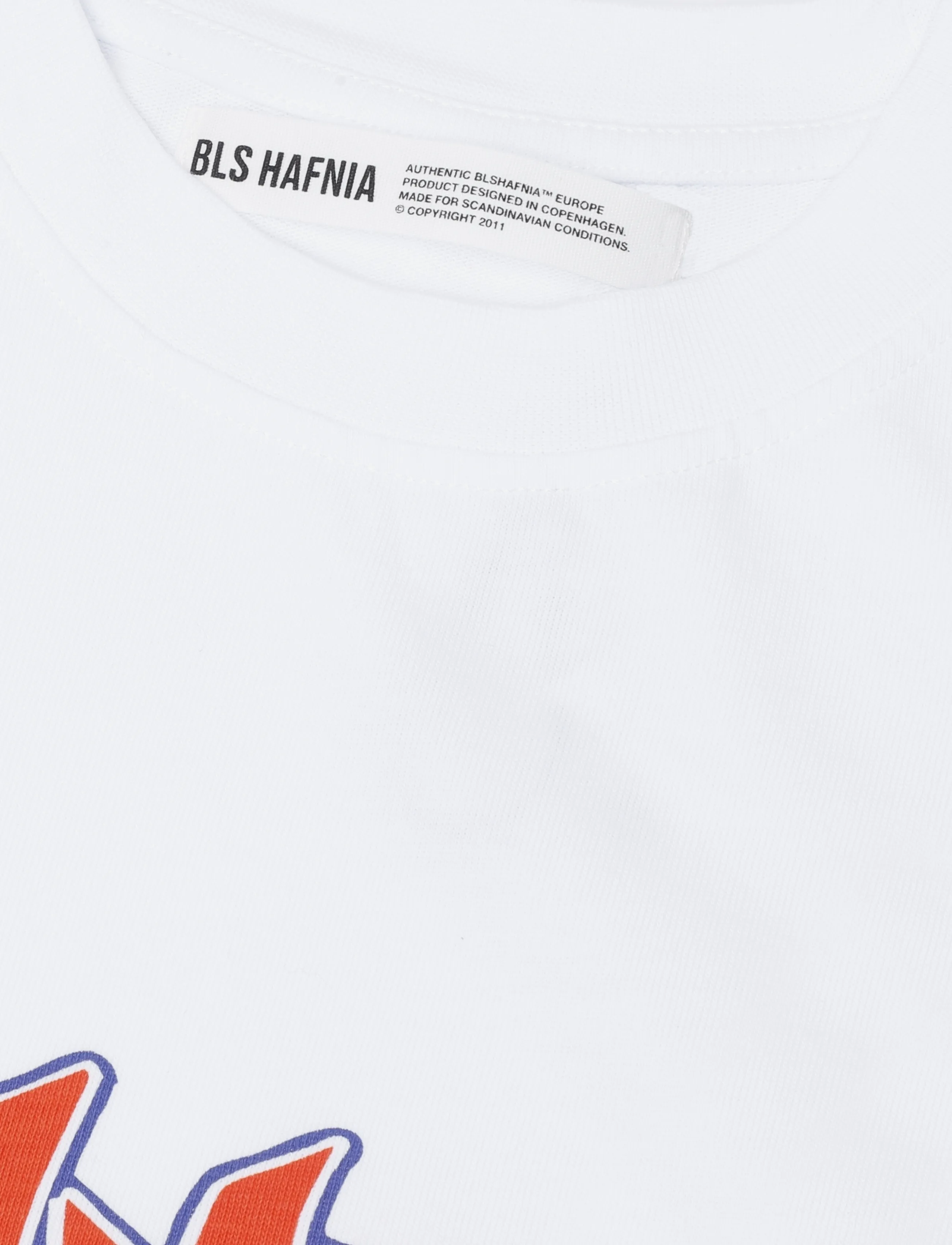 BLS Hafnia - Graffiti T-shirt - kurzärmelige t-shirts - white/orange - 3