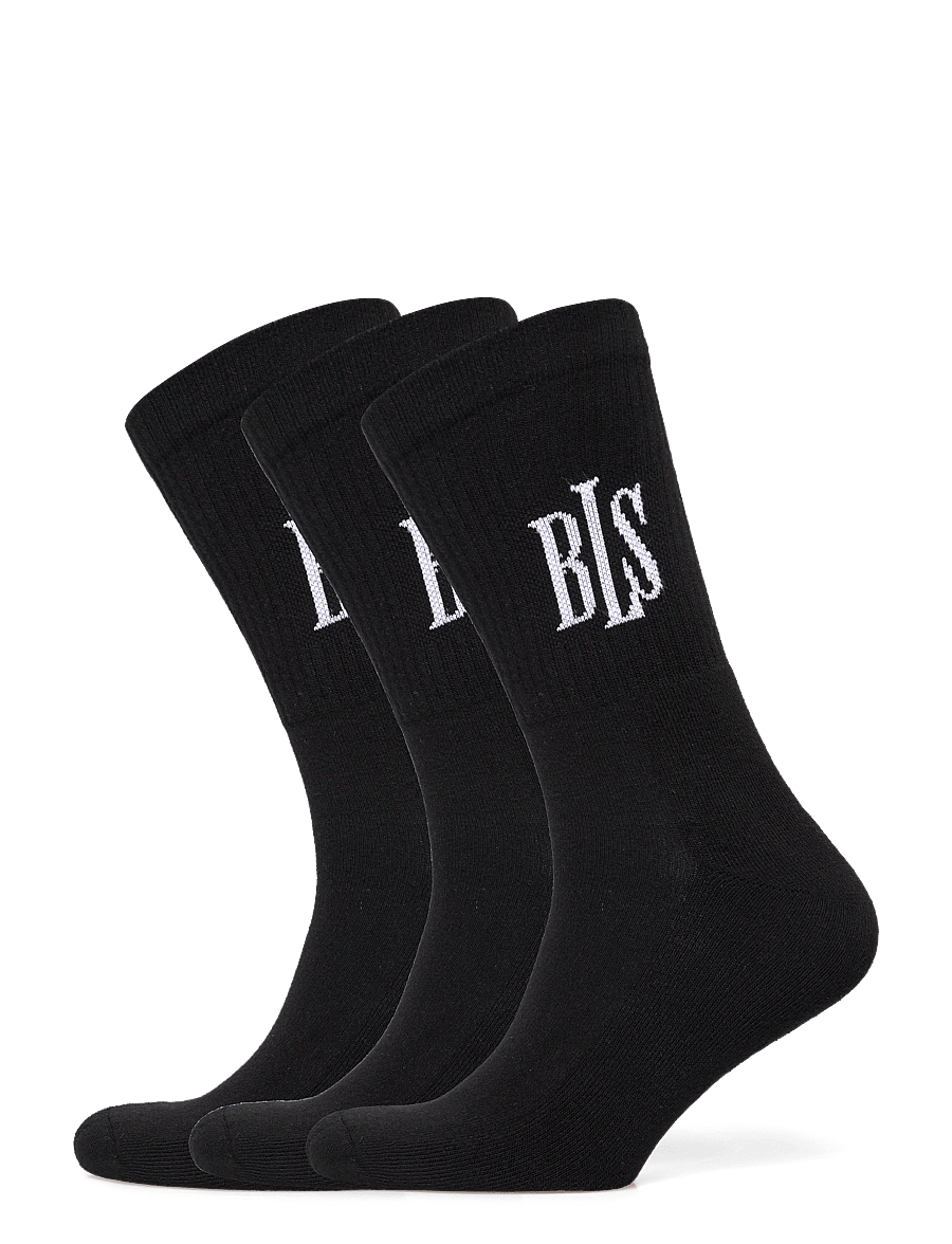 BLS Hafnia - BLS Socks 3-pack - tennissocken - black - 0