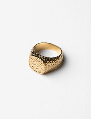 oval structured ring - GOLD