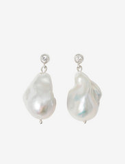 Giant pearl earrings - SILVER