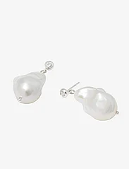 Blue Billie - Giant pearl earrings - perlueyrnalokkar - silver - 2