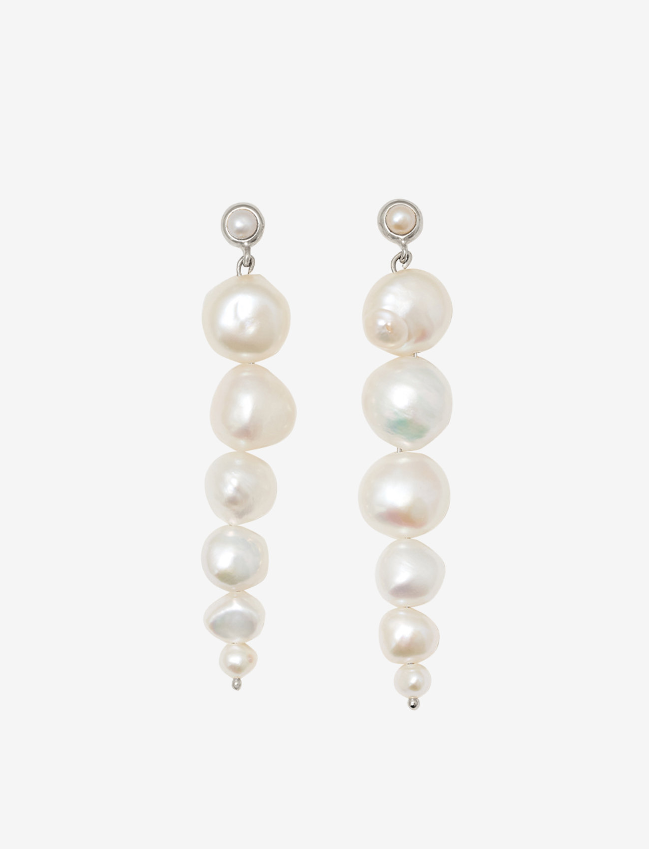 Blue Billie - Drop Pearl Earrings - silver - 0