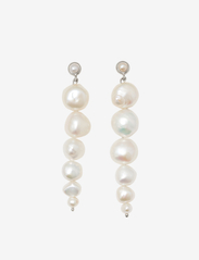 Drop Pearl Earrings - SILVER