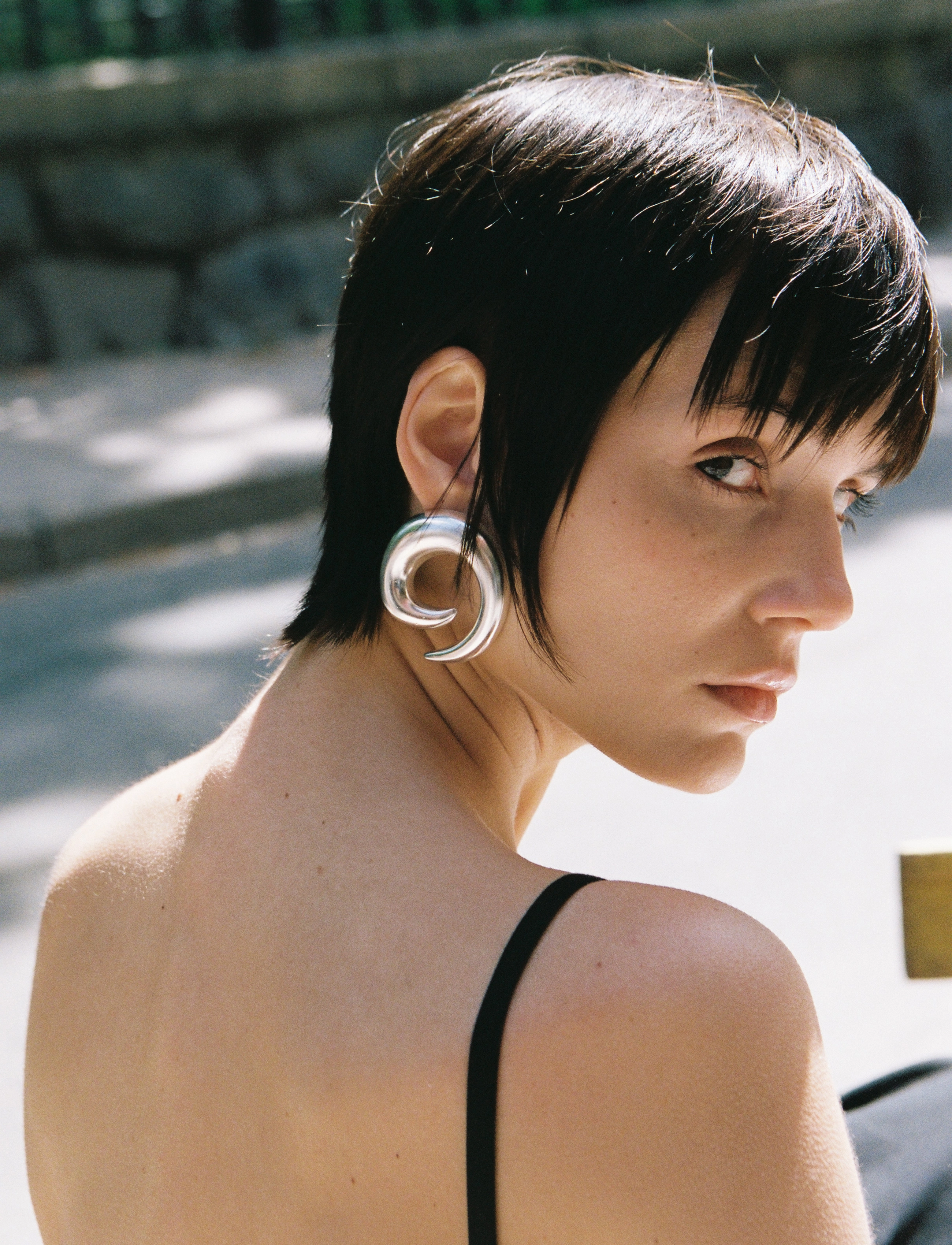 Blue Billie Saturn Earrings, One Size, Silver, Øreringe > Ear Cuffs, Dame