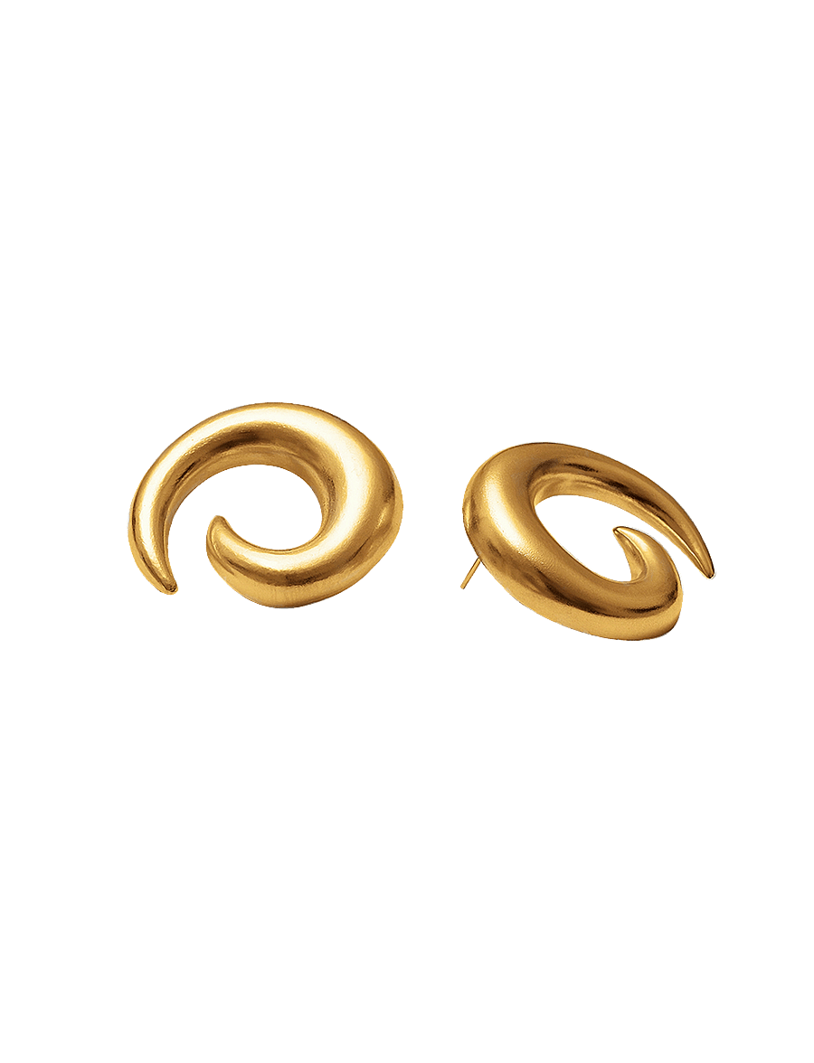 Blue Billie - Saturn earrings - ear cuffs - gold - 1