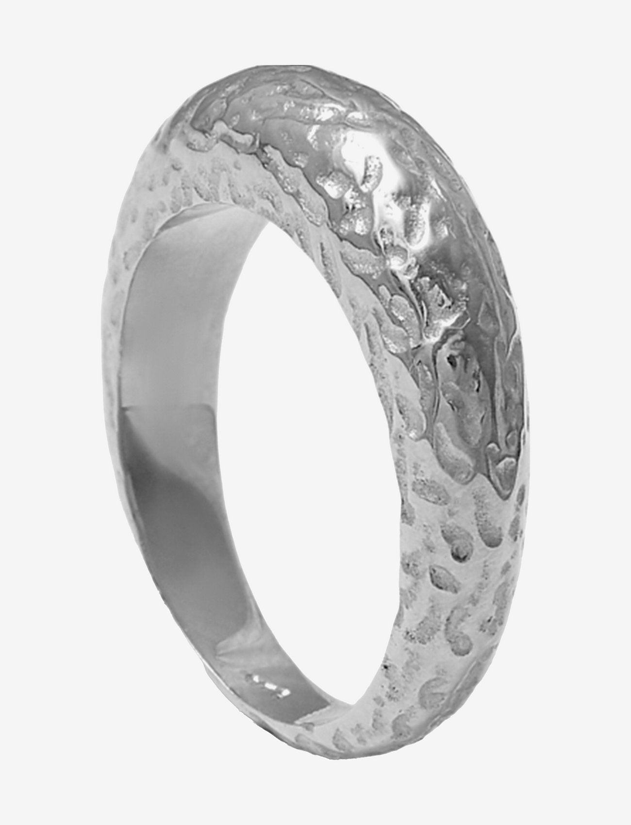 Blue Billie - Thin Dome ring - structured silver - 0