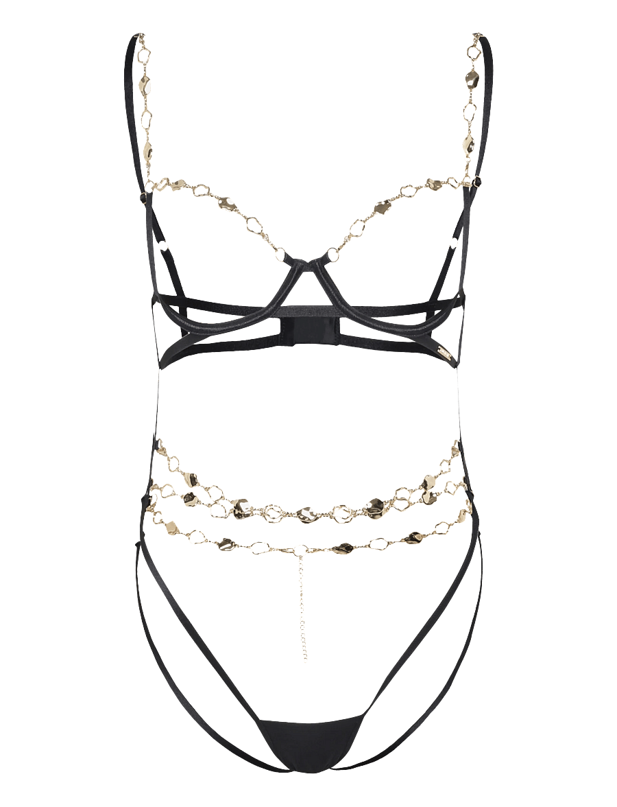 Bluebella - Azalea Open Wired Body - speciella tillfällen - black/gold - 0