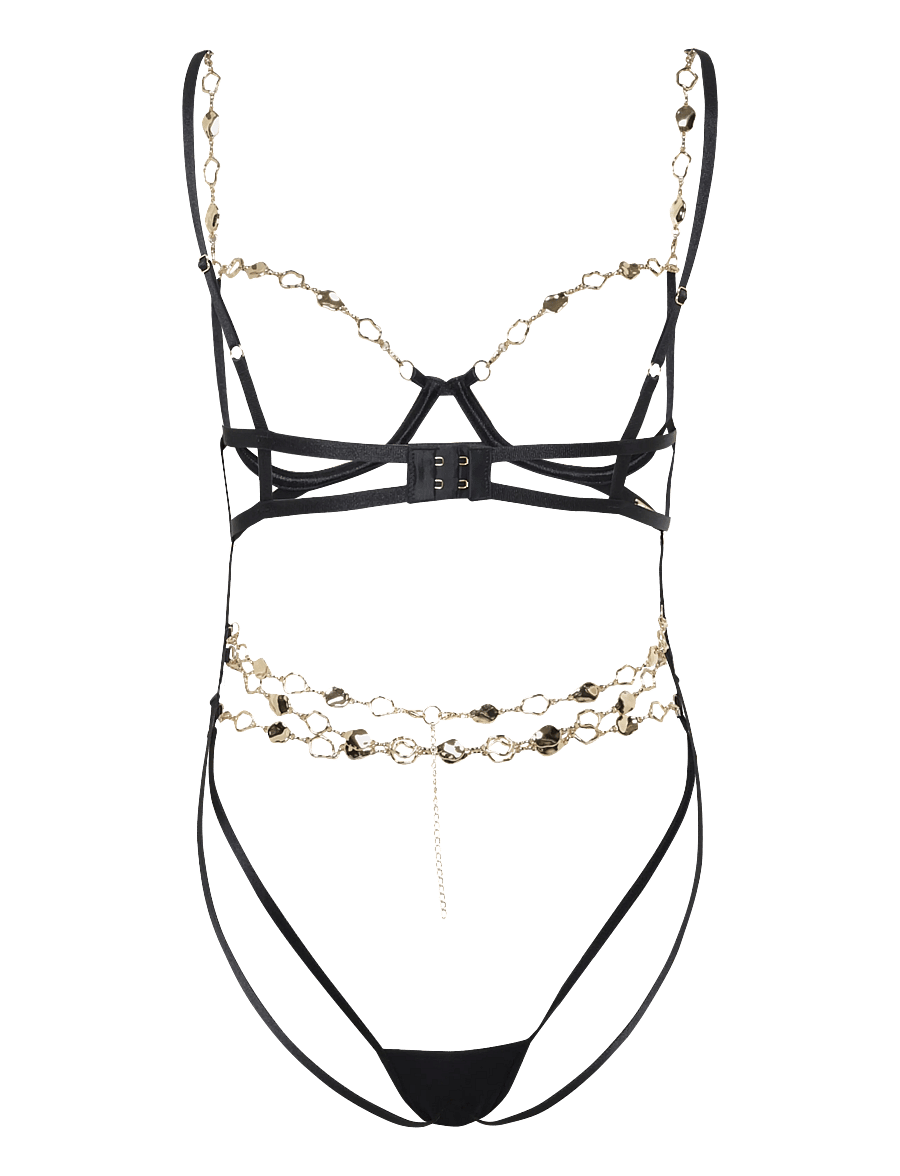 Bluebella - Azalea Open Wired Body - speciella tillfällen - black/gold - 1