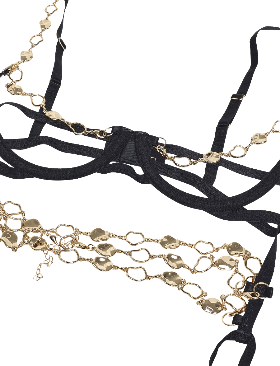 Bluebella - Azalea Open Wired Body - speciella tillfällen - black/gold - 2