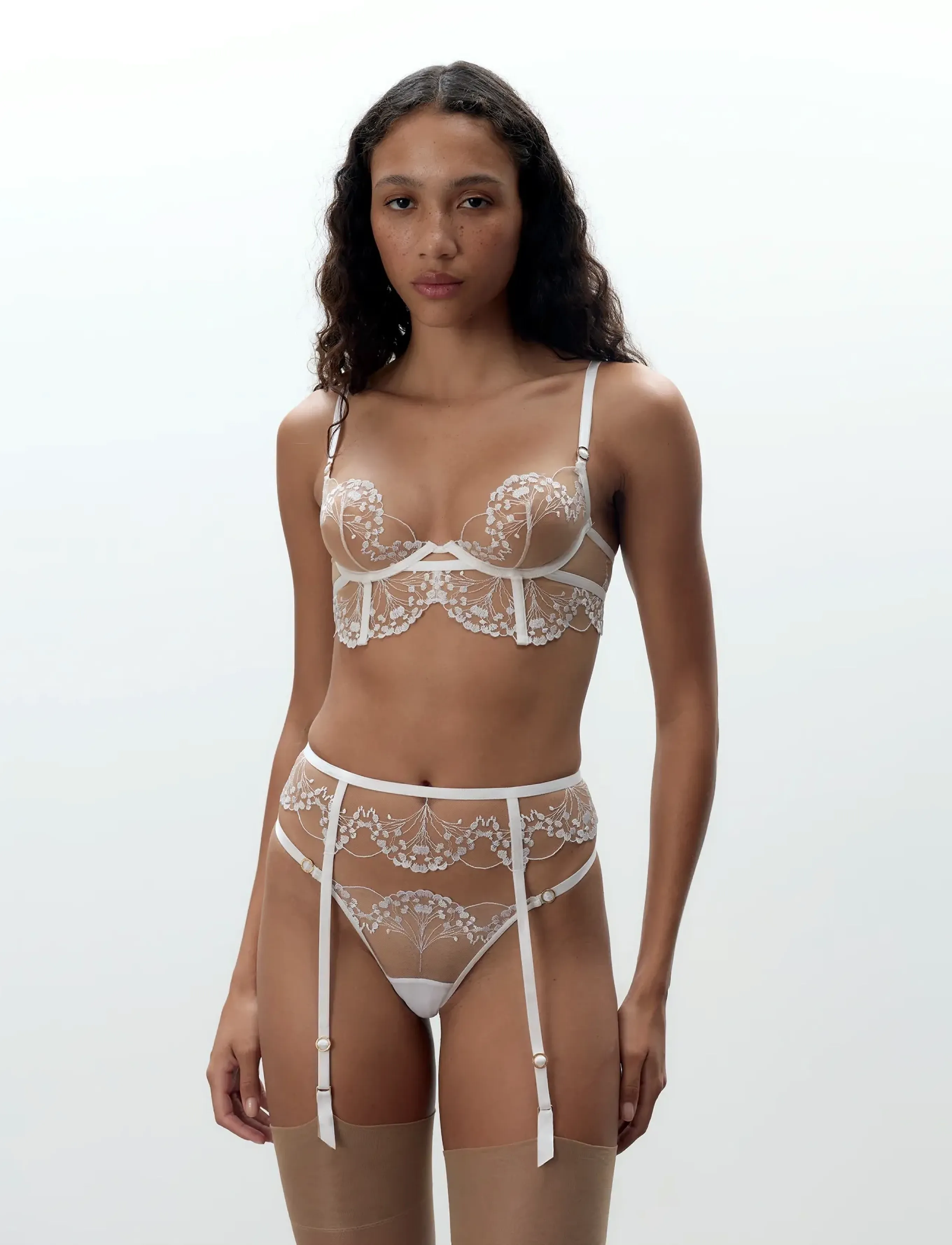 Bluebella Marisa Suspender, 36, White, Undertøj > Garter Belts, Dame