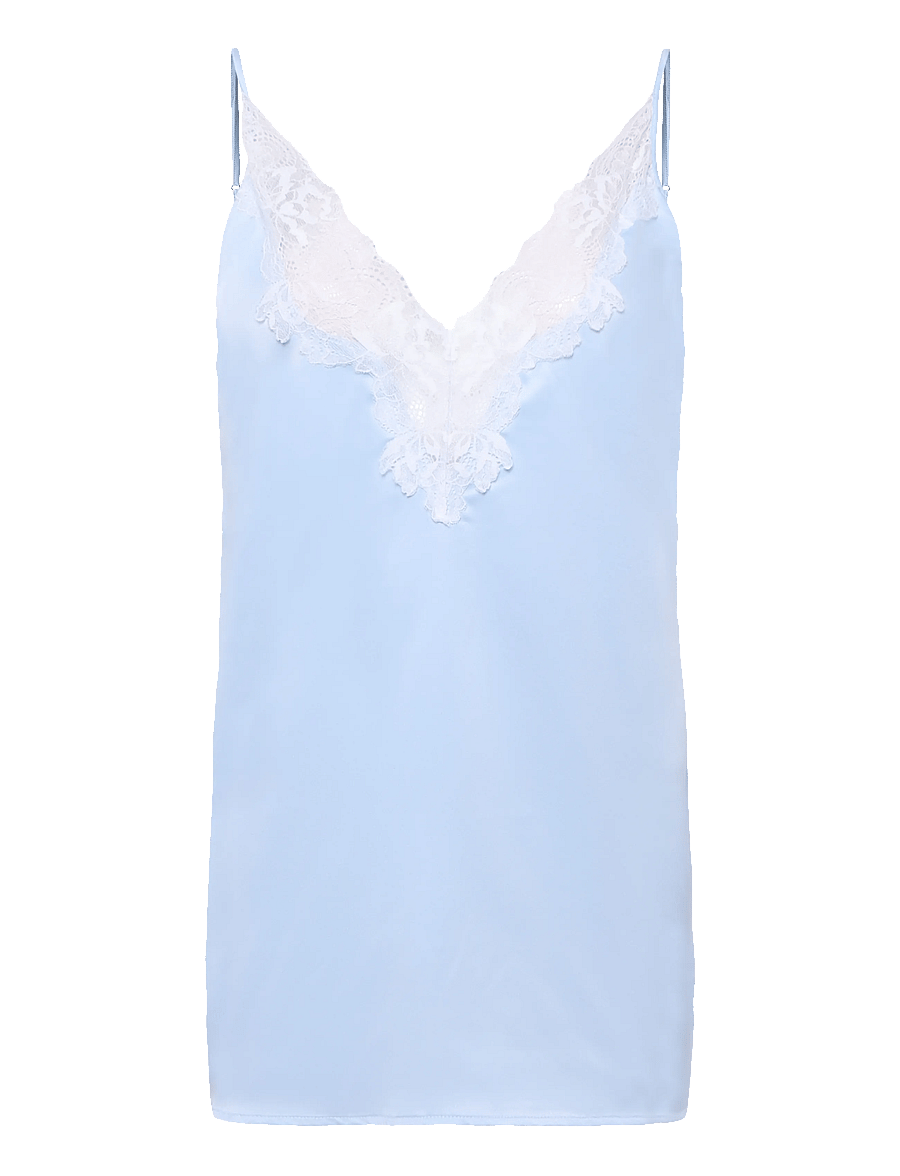 Bluebella - Isabella Luxury Satin Short Chemise - nightdresses - ice water blue - 0