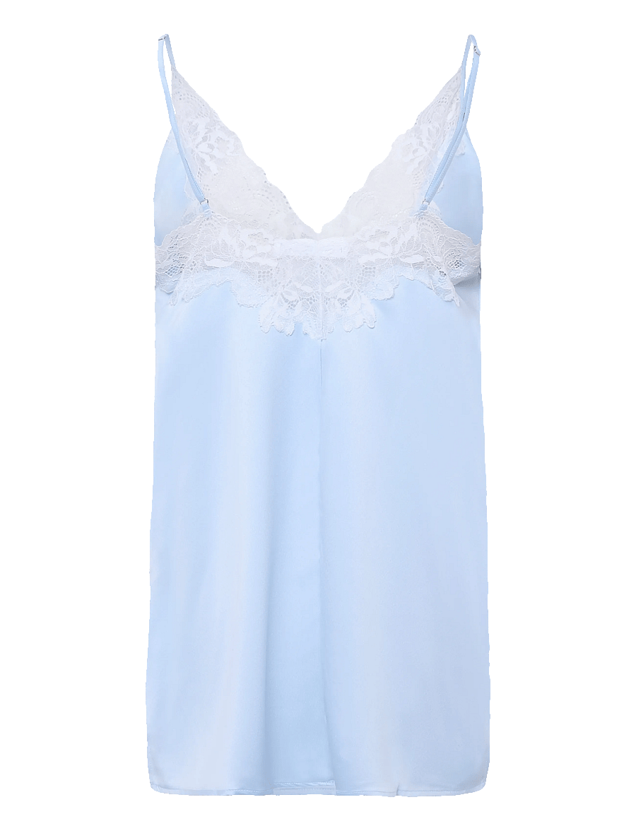 Bluebella - Isabella Luxury Satin Short Chemise - nightdresses - ice water blue - 1