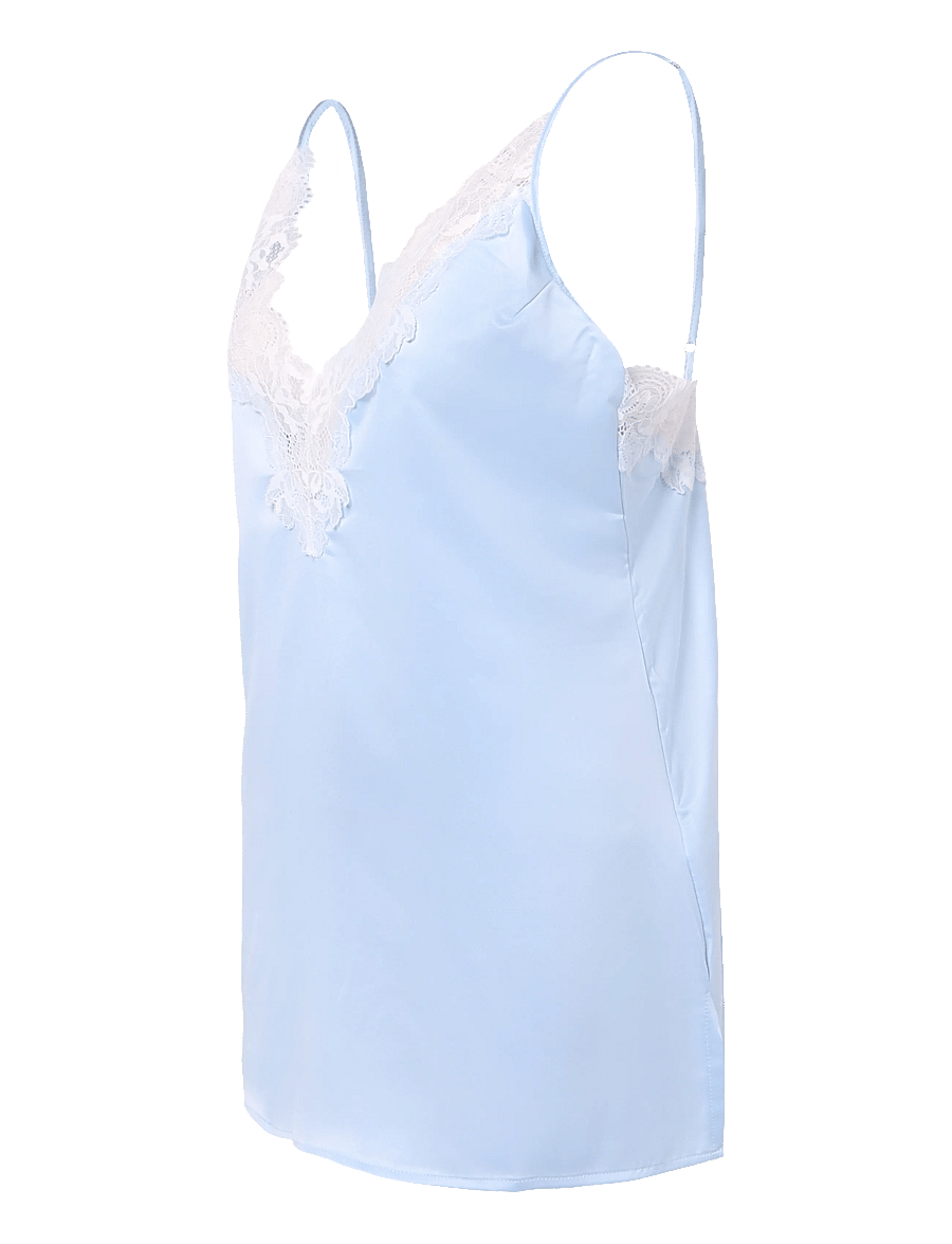 Bluebella - Isabella Luxury Satin Short Chemise - nightdresses - ice water blue - 2
