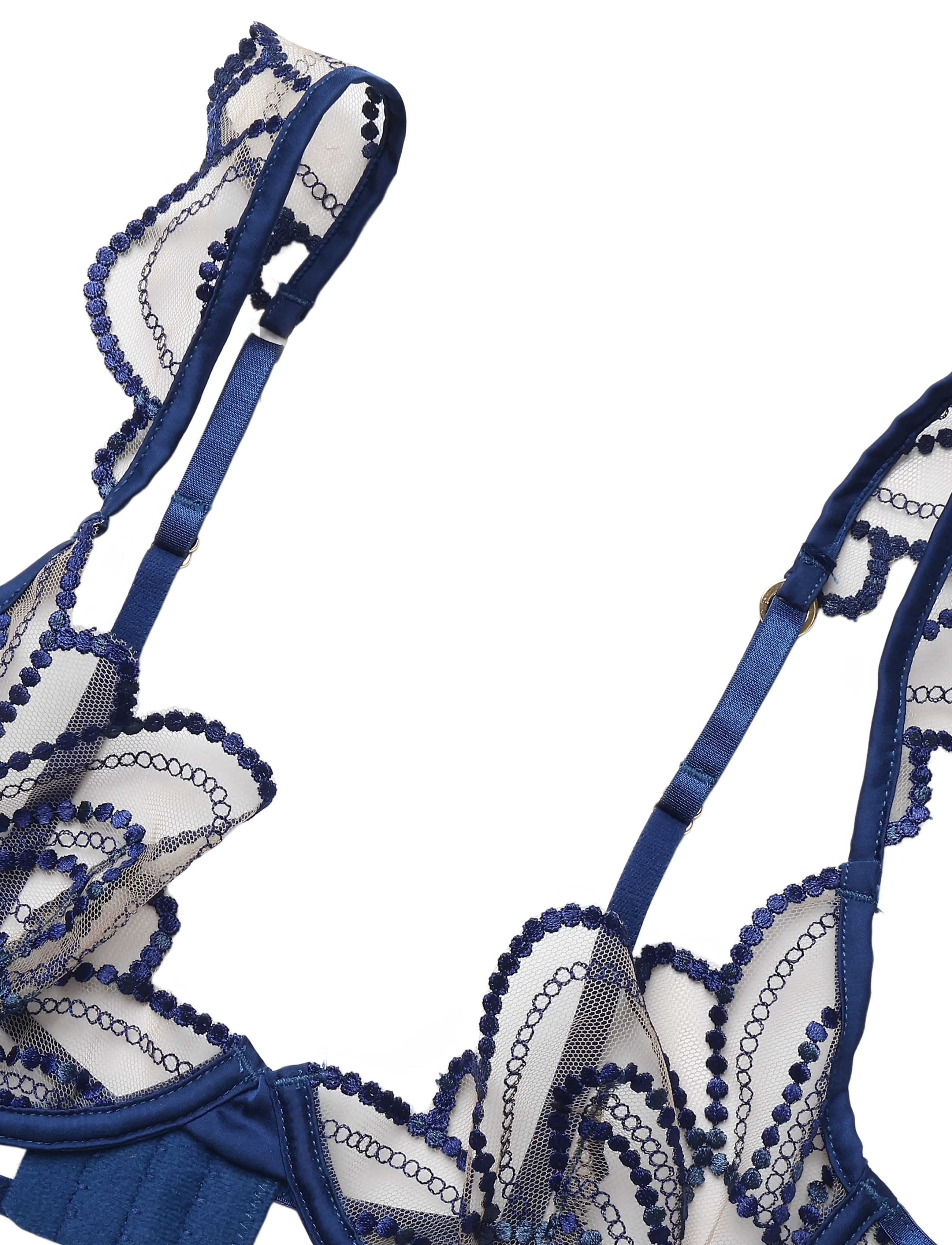 Bluebella - Soraya Wired Bra - navy peony/deep dive blue/sheer - 2