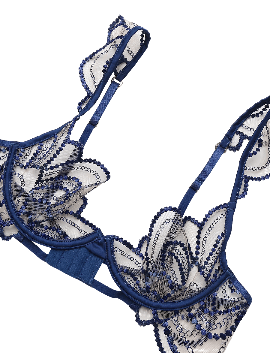 Bluebella - Soraya Wired Bra - navy peony/deep dive blue/sheer - 3