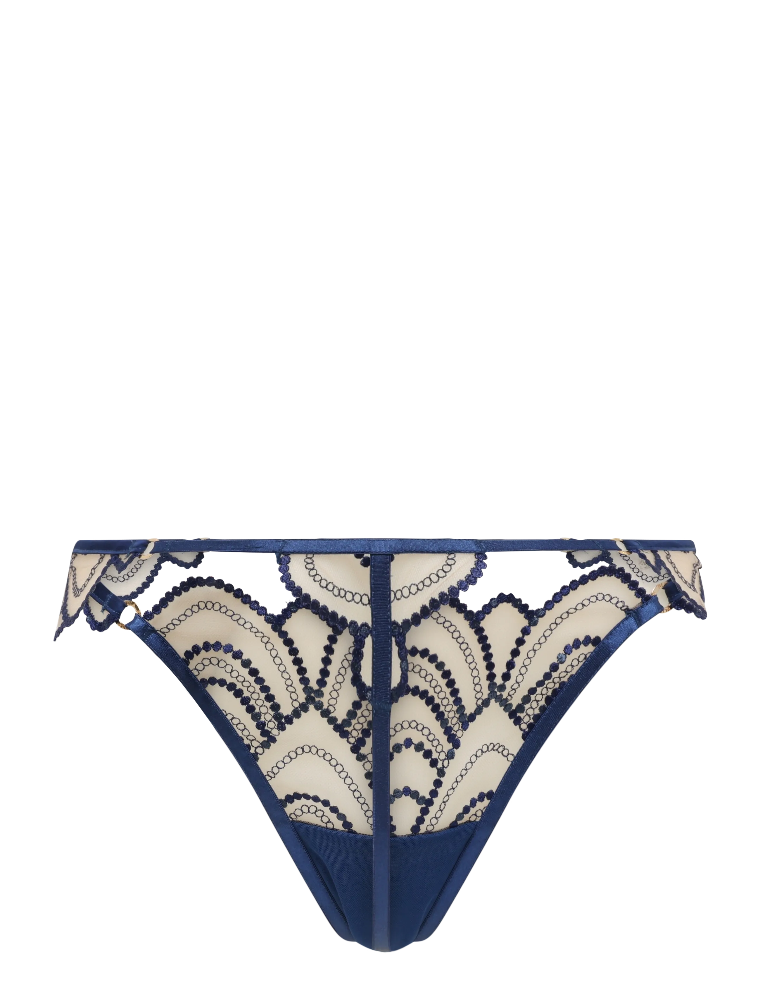 Bluebella - Soraya Thong - stringtrosor - navy peony/deep dive blue/sheer - 1
