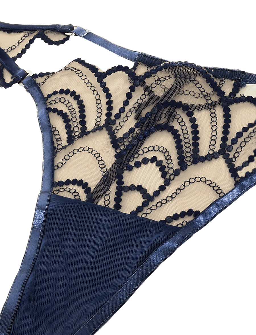 Bluebella - Soraya Thong - stringtrosor - navy peony/deep dive blue/sheer - 2