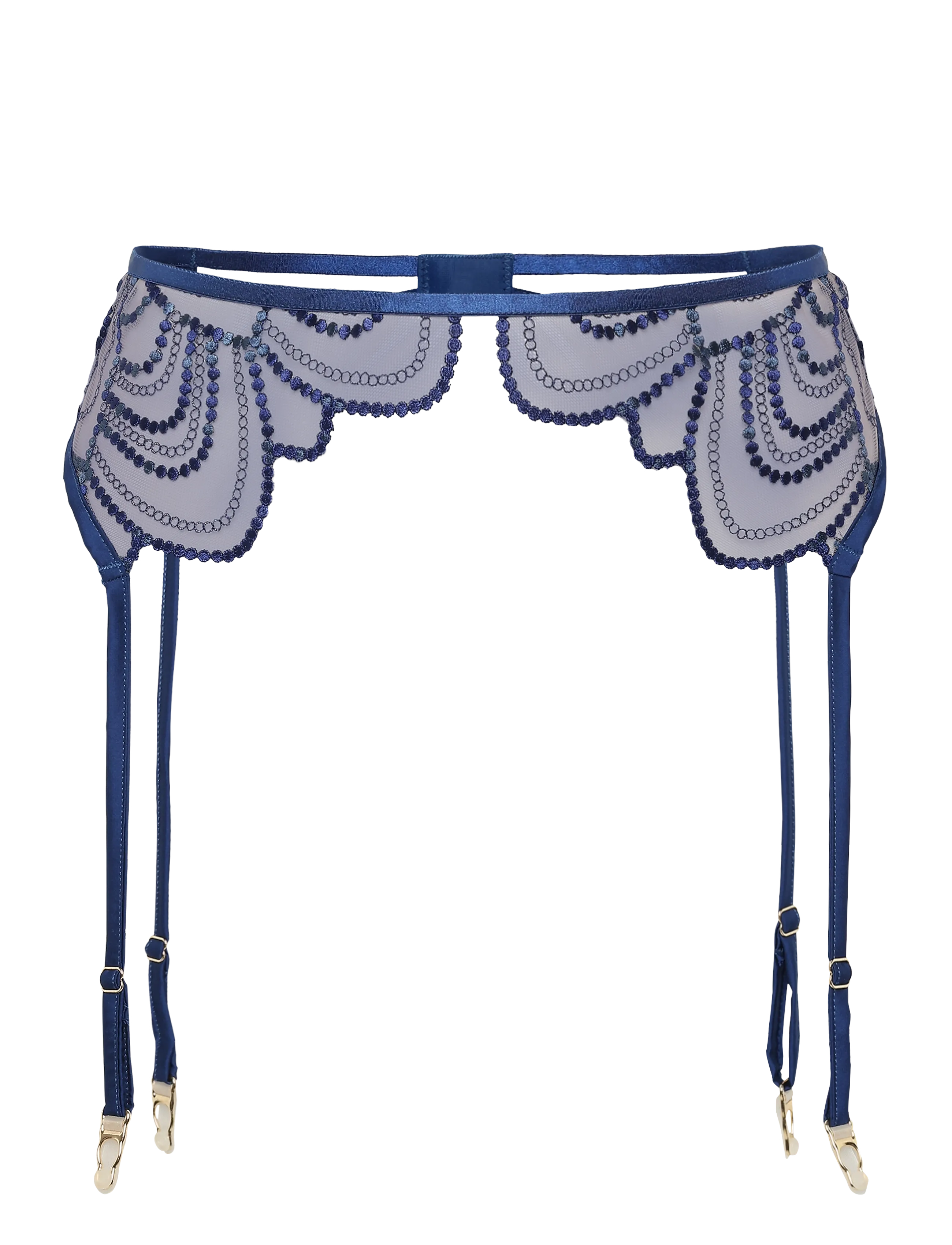 Bluebella Soraya Suspender - Lingerie - NAVY PEONY/DEEP DIVE BLUE/SHEER / navy