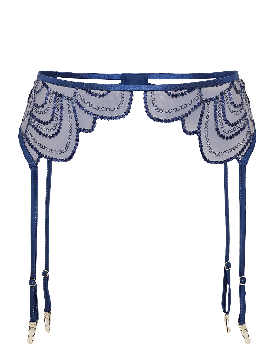 Bluebella - Soraya Suspender - garter belts - navy peony/deep dive blue/sheer - 0