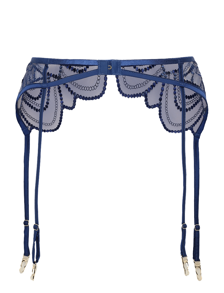 Bluebella - Soraya Suspender - garter belts - navy peony/deep dive blue/sheer - 1
