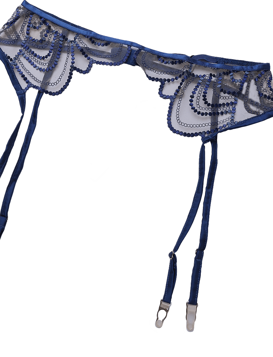 Bluebella - Soraya Suspender - garter belts - navy peony/deep dive blue/sheer - 2