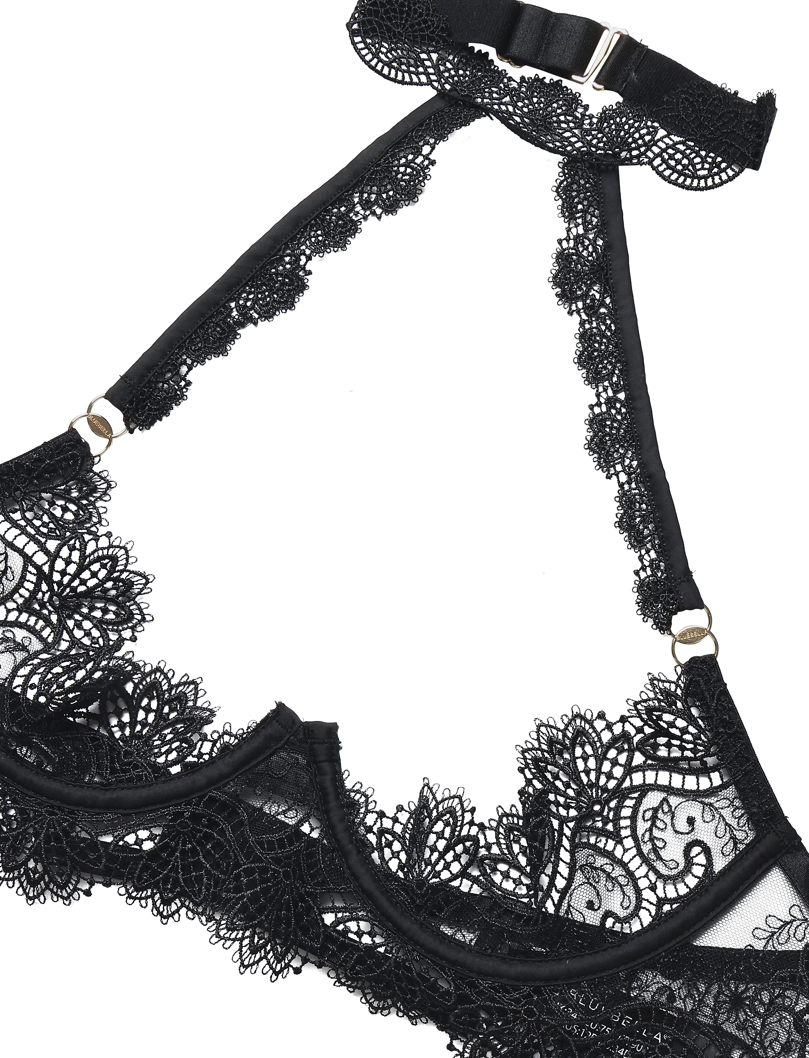 Bluebella - Arella Open Wired Bra - wired bras - black - 2