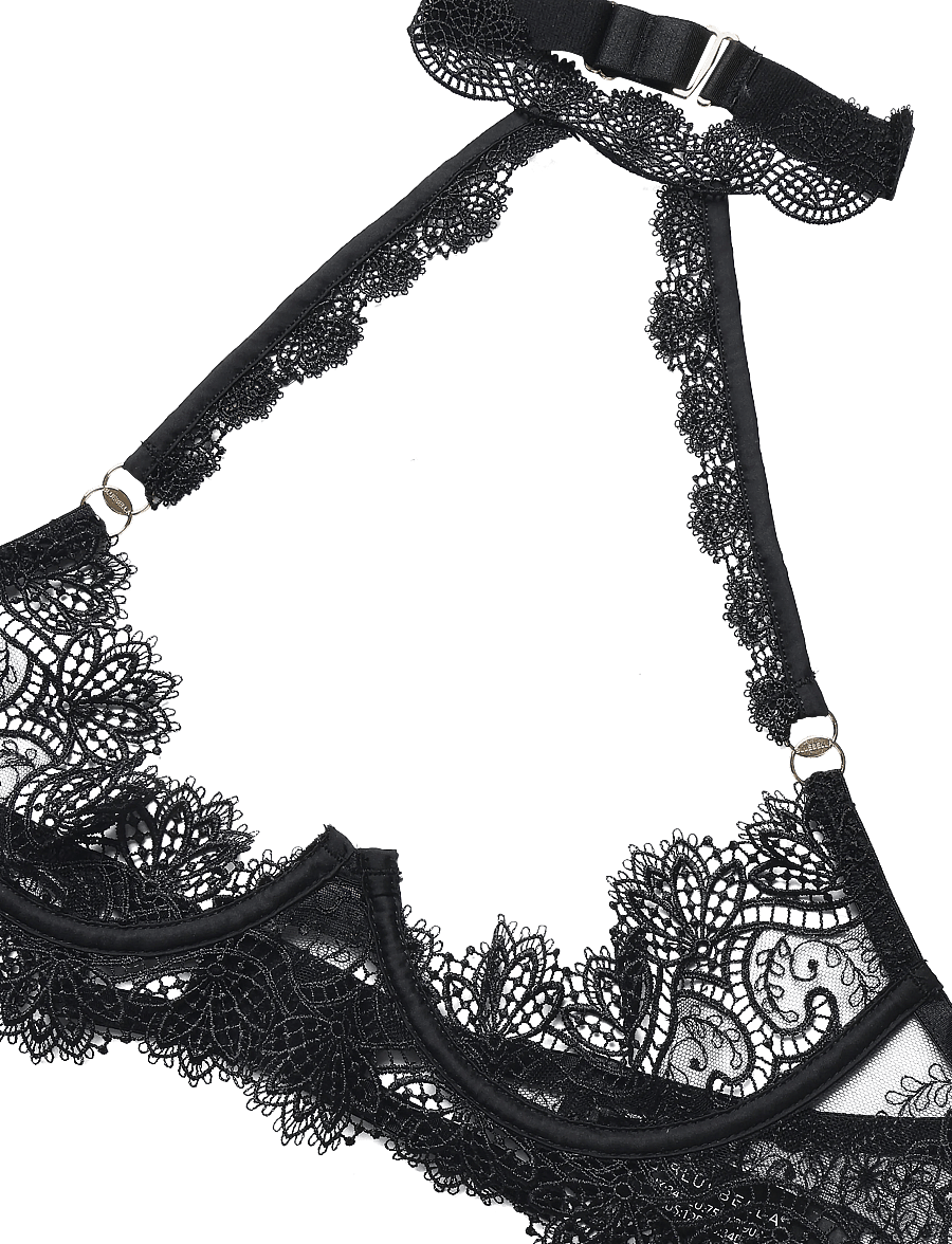 Bluebella - Arella Open Wired Bra - wired bras - black - 2