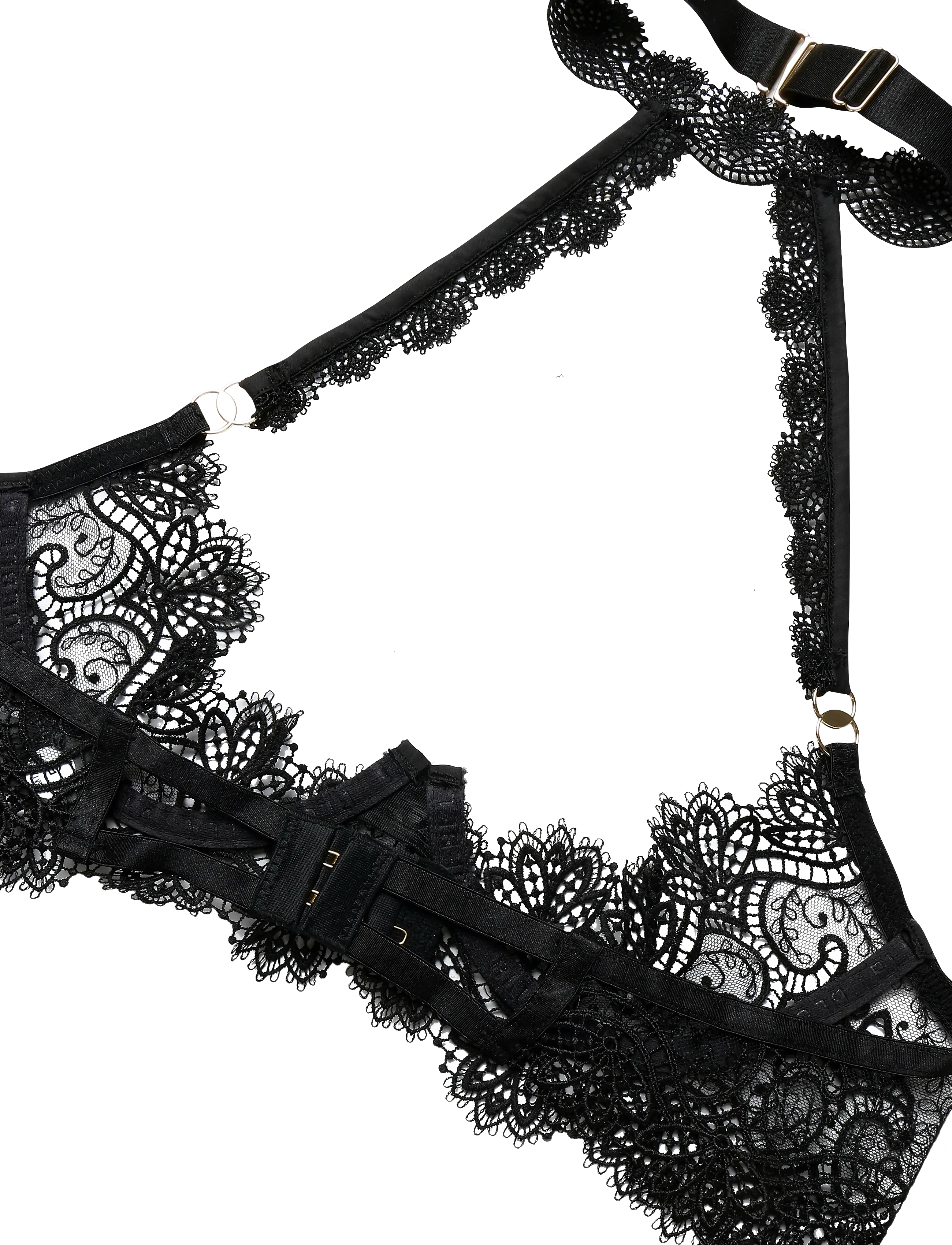 Bluebella - Arella Open Wired Bra - wired bras - black - 3