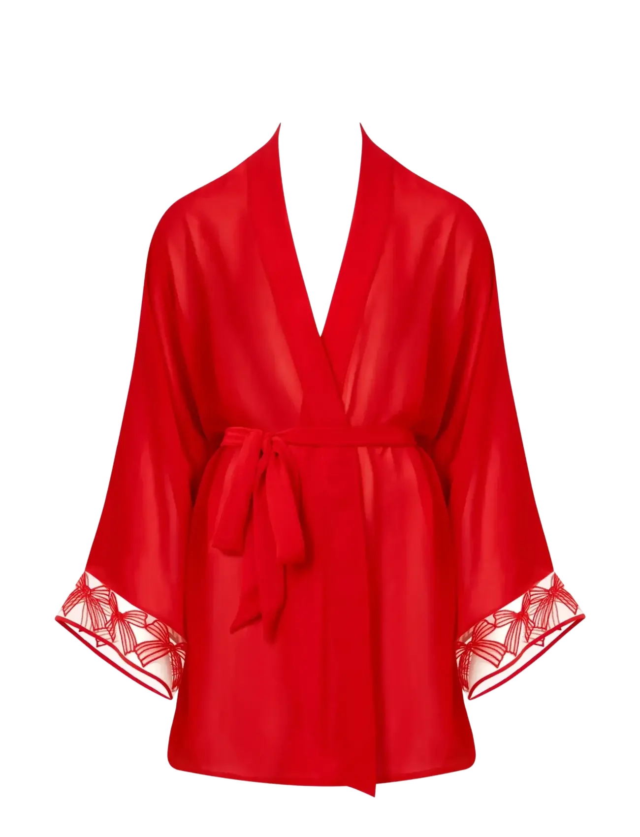 Bluebella Annabel Kimono, XXL, Unterwäsche, Rot - Kimonos, Frauen