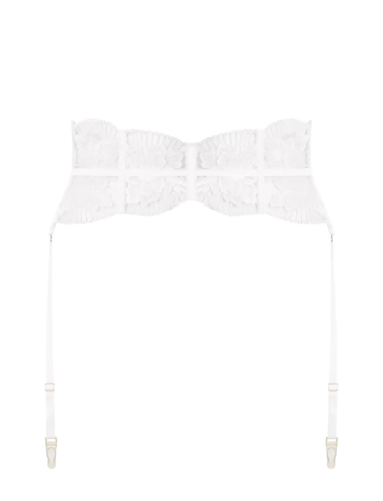 Bluebella Gabriella Waspie Suspender (with detachable suspenders) - Sukahoidjad - WHITE / white