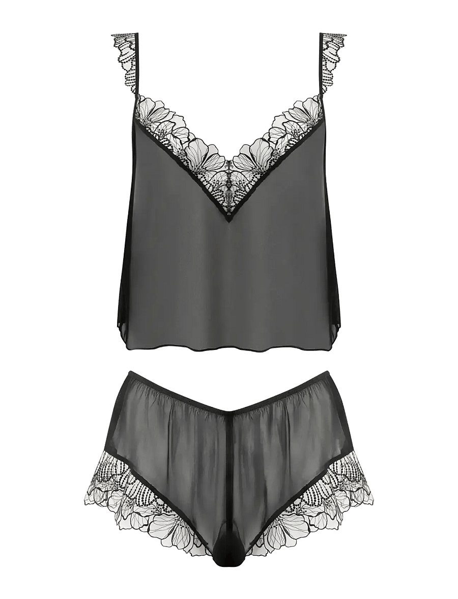 Bluebella - Amarosa Cami and Short Set - pyjamas - black/sheer - 1