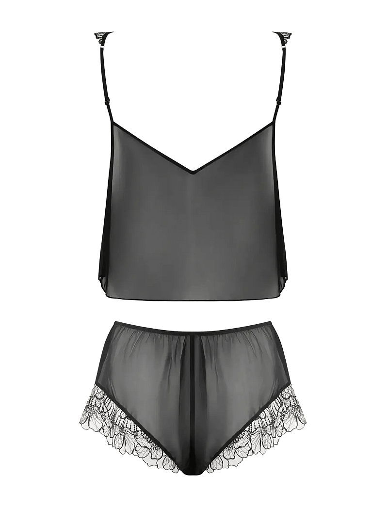 Bluebella - Amarosa Cami and Short Set - pyjamas - black/sheer - 2