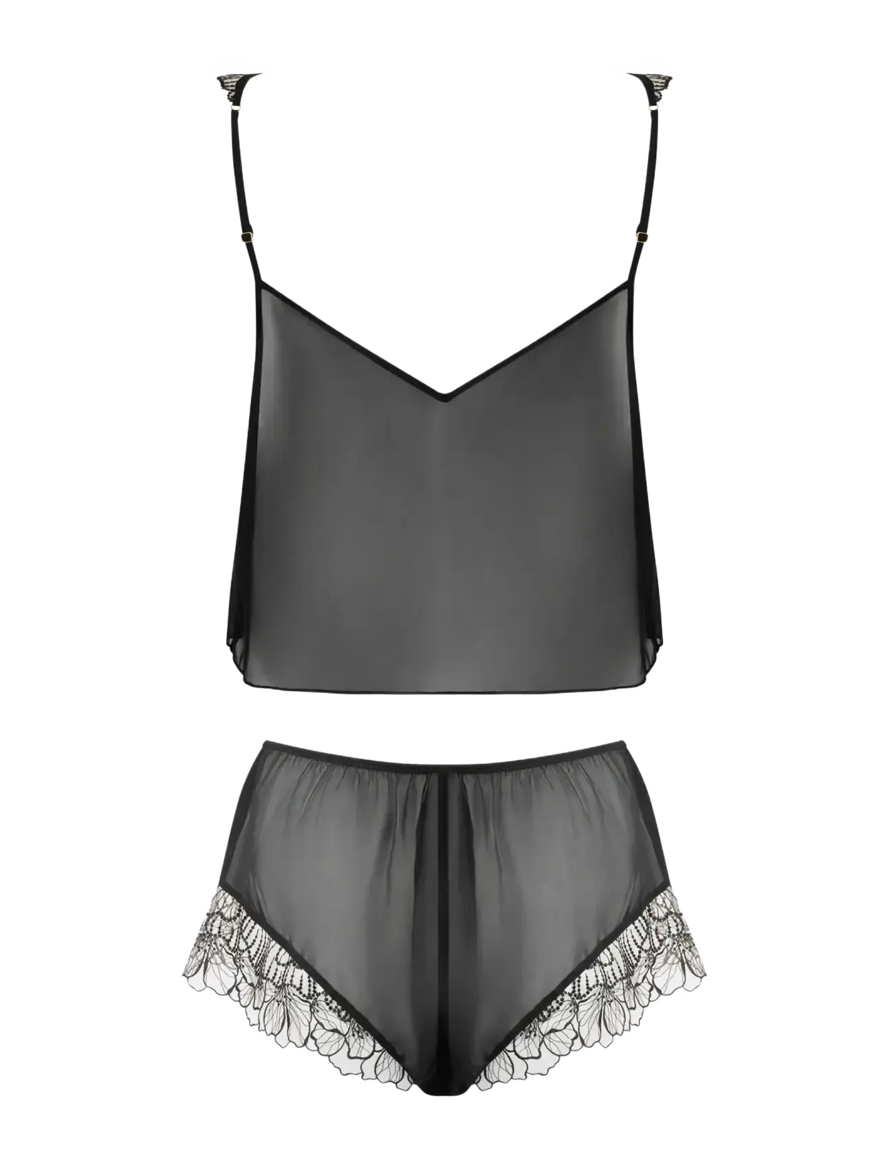Bluebella - Amarosa Cami and Short Set - pyjamas - black/sheer - 2