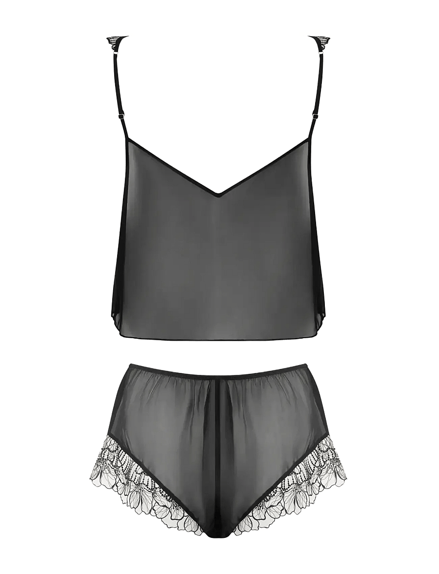Bluebella - Amarosa Cami and Short Set - pyjamas - black/sheer - 2