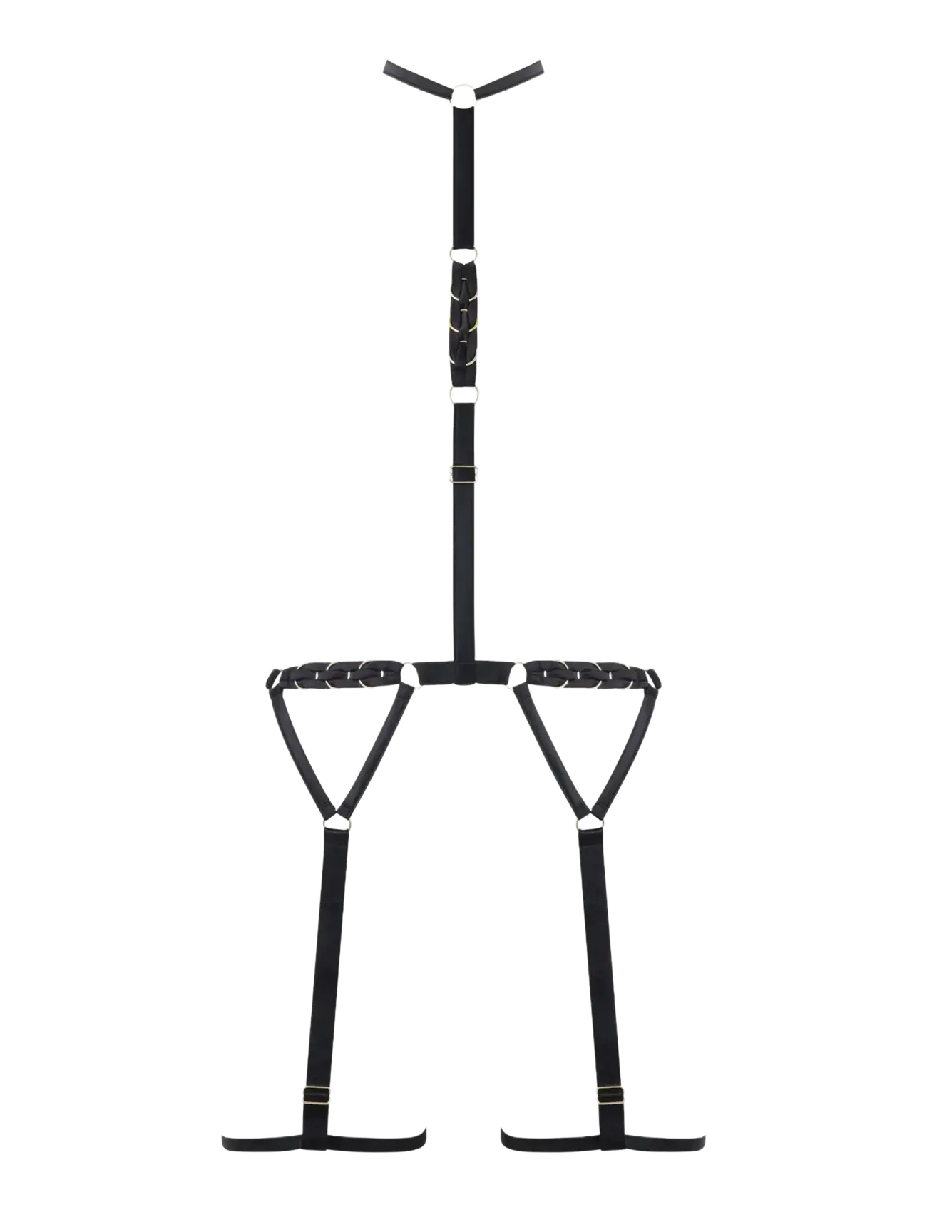 Bluebella Suri Collar Thigh Harness - Pesu - BLACK / black